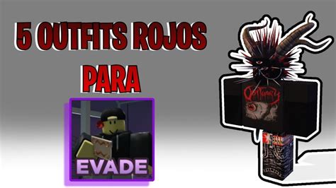 5 Outfits Rojos Para Evade Roblox Youtube