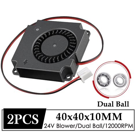 Pcs Gdstime Mm Turbo Blower Dc V Dual Ball Rpm High Speed