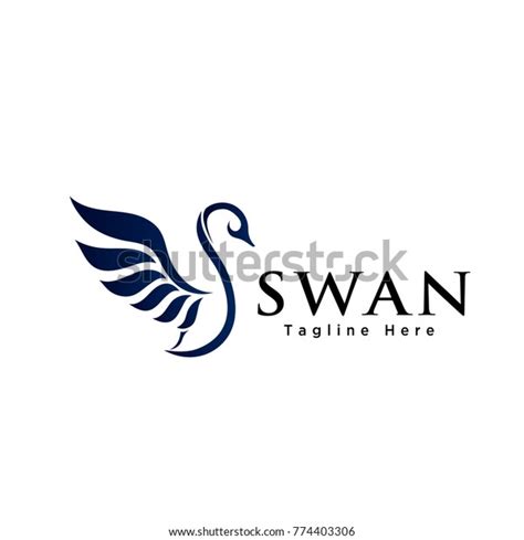 Abstract Flying Swan Logo Stock Vector Royalty Free 774403306