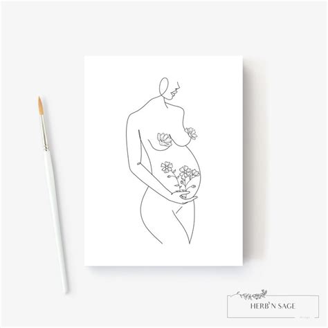 Pregnancy Print Pregnancy Art Pregnancy Wall Decor Etsy