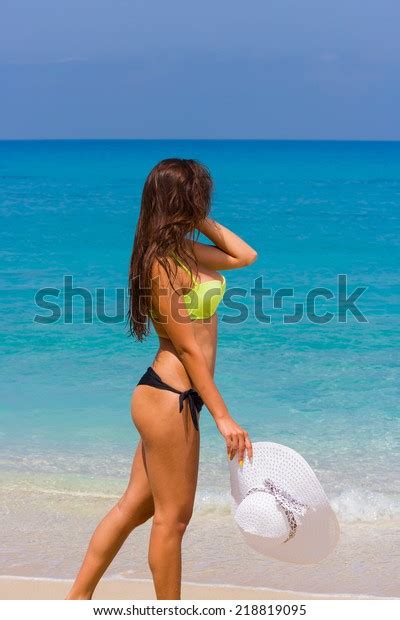 Portrait Happy Sexy Girl Bikini Posing Stock Photo Shutterstock