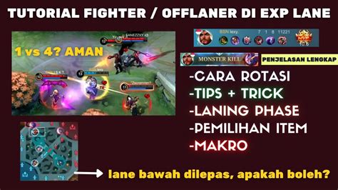 TUTORIAL LENGKAP CARA MAIN OFFLANE EXP LANER DI MOBILE LEGENDS CARA