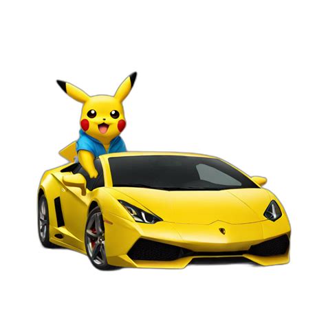 Pikachu Avec Une Lamborghini Ai Emoji Generator