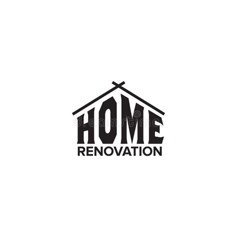 Home Renovation Company Logo Design Template Stock Vector