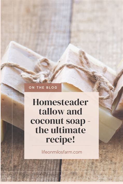 Homesteader Tallow And Coconut Soap Recipe