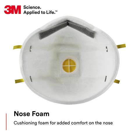 3M 8210V Particulate Respirator With Cool Flow Valve, Grinding, Sanding
