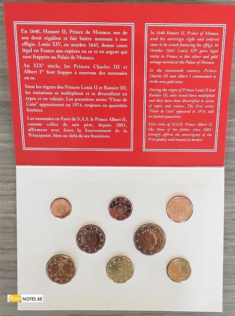 Monaco 2017 Euro Set BU FDC From 1 Cent To 2 Euro Euronotes Be