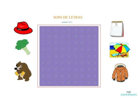 Sopa De Letras Br Ficha Interactiva Topworksheets