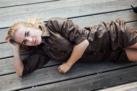 Blonde Lying On Wooden Floor Walk Rest Stock Photo Image Of Annapolis Harbor 299546178