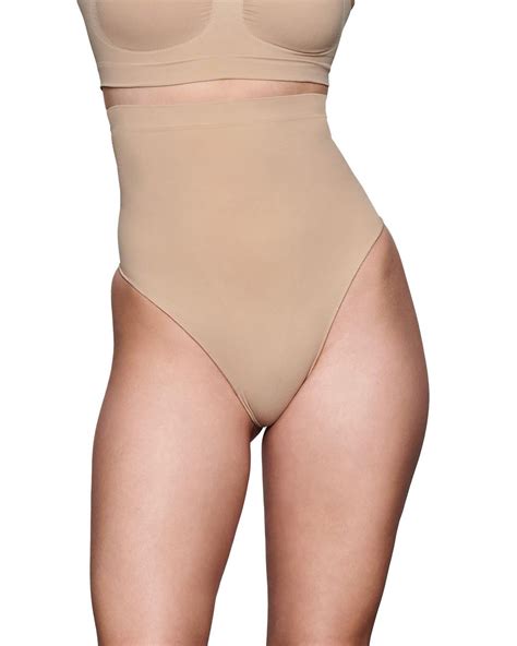 Skims High Waist Shaper Thong In Natural Lyst