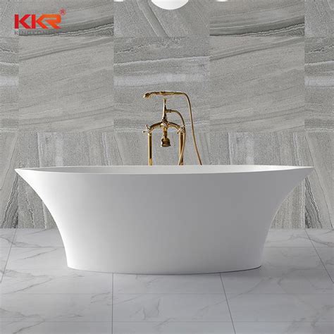 Solid Surface Freestanding Bathtub Bathroom Furniture Polymarble