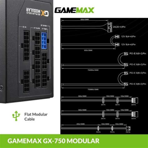 Jual Gamemax Gx-750 Modular 80+ Gold Atx Power Supply Di Seller Sweet ...