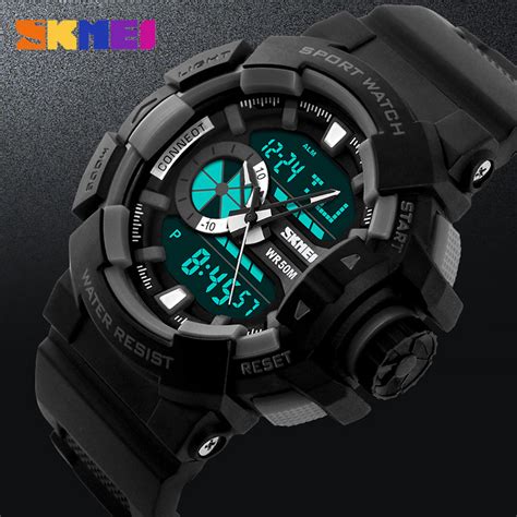 Buy Skmei WR50M Analog Digital Sport Watch For Men Online @ ₹598 from ...