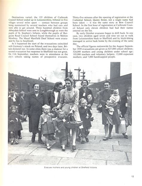 Evacuation From Sheffield Before The Blitz Sheffield War Years And