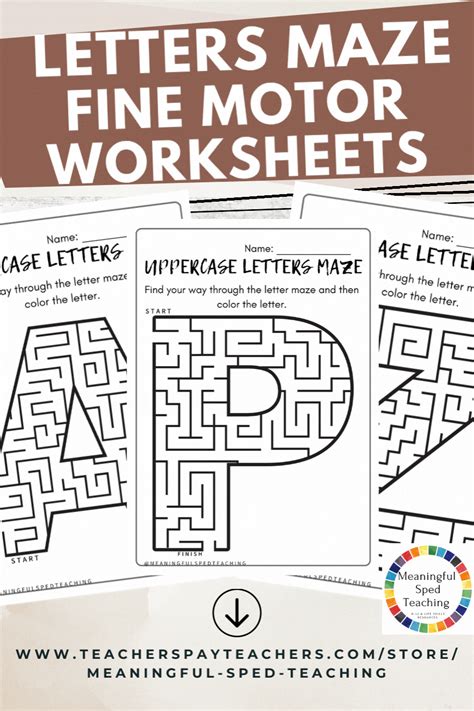 Three Letter Maze Worksheets With The Text Uppercase Letters And