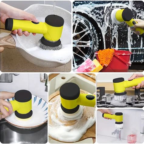 1set Electric Spin Scrubber Power Cordless Electric Cleaning Brush