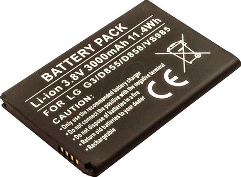 AKKU 10587: Smartphone-Akku für LG-Geräte, Li-Ion, 3000 mAh bei ...