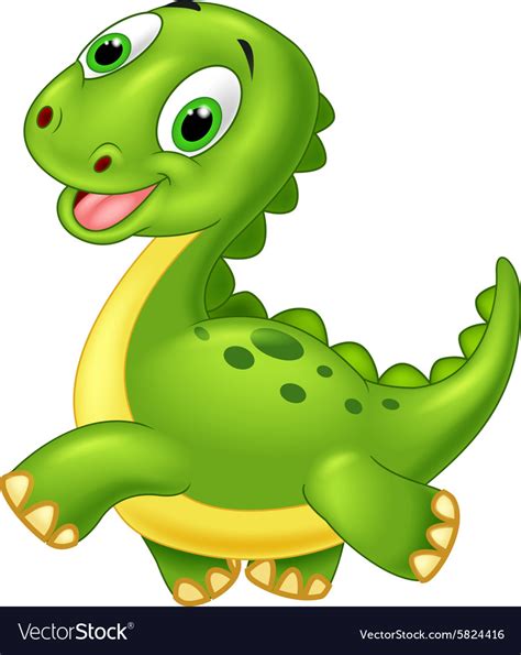 Cartoon Happy Dinosaur Royalty Free Vector Image