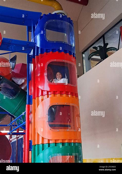 Year Old Brunette Latin Girl Plays Games In A Classroom With Care And