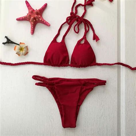 Red tankini traje de baño las mujeres de playa bikini set 2017 Más tamaño wimwear China split