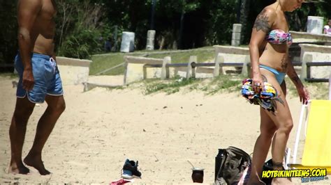 Big Ass Latina Milfs Wearing Small Thongs At The Beach 4K Video