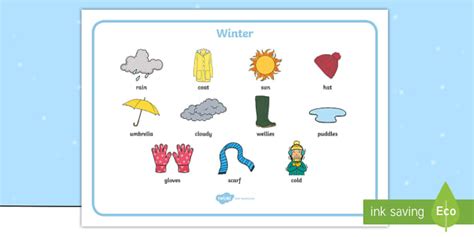 Winter Word Mat Teacher Made Twinkl