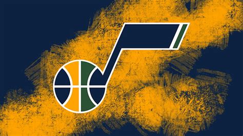 Baloncesto Jazz De Utah Nba Logo Emblema Baloncesto Fondo De