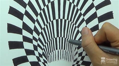 How To Draw A 3D Hole Optical Illusion | My Drawing Tutorials