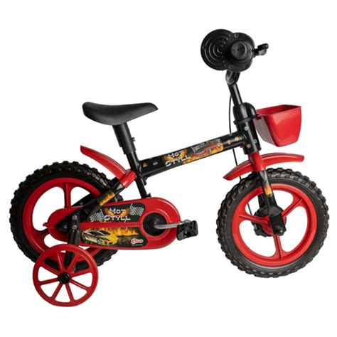 Bicicleta Styll Baby Hot Styll Aro Preto Vermelho Schumann