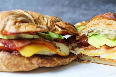 Bacon Egg And Cheese Croissant Sandwich