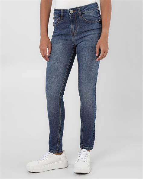 Riachuelo Calça jeans feminina skinny lavagem estonada denim médio