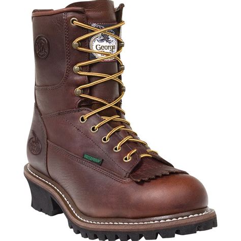 Georgia 8in. Waterproof Logger Boot — Dark Brown, Model# G7113 | Work ...