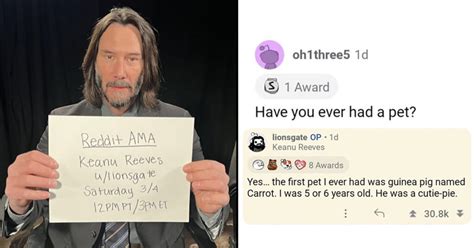 Keanu Reeves Reddit Ama Charms The Internet With His Wholesome