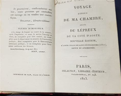 Voyage Autour De Ma Chambre Suivi Du Lepreux De La Cite D Aoste