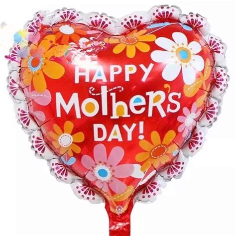 Happy Mothers Day Red Love Heart Balloon Balloon T Heart