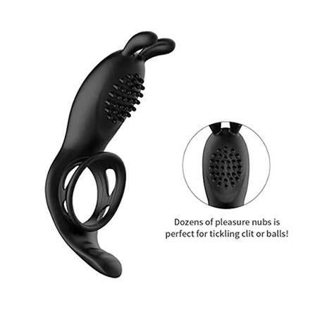 Rabbit Vibrating Cock Ring With Remote Control Sex Toys Malaysia
