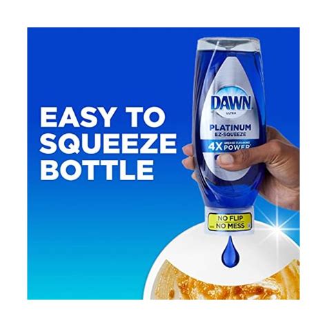 Dawn Platinum Dish Soap EZ Squeeze Bottle Dishwashing Liquid 535 Ml