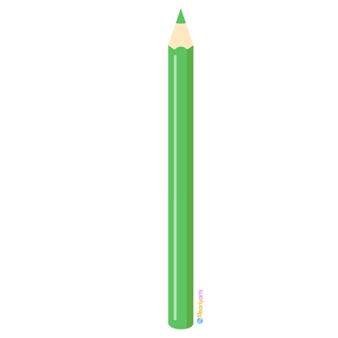 FREE Green Colored Pencil Clipart | Pearly Arts