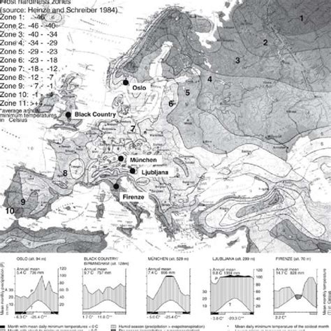 1. Frost hardiness zones for urban forestry in Europe (based on Heinze... | Download Scientific ...