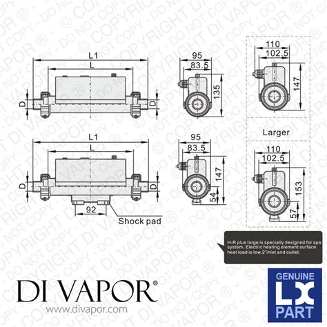 LX H30 R1 Hot Tub Water Heater 3000W 3kW