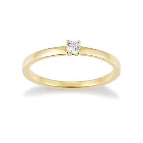 Ring Gelbgold Mit Brillant Ct Schmuck Atelier Meinck