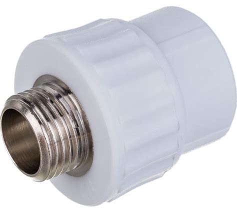 Комбинированная муфта VALFEX PP-R белая, 25х1/2 дюйма НР 10130125 127 ...
