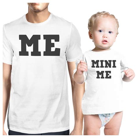 Daddy And Baby Matching T Shirt Set Mini Me Infant White Tee Gifts