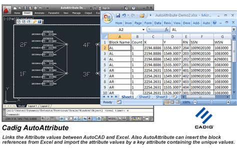 Link / Import / Insert AutoCAD attributes from Excel spread sheet