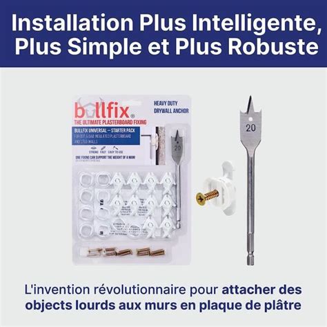 Bullfix Kit Universel Cheville Placo Charge Lourde Fa On Cheville