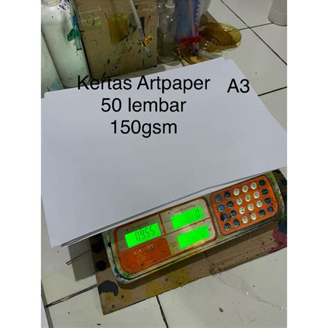 Jual Kertas Artpaper A Gsm Lembar Full Coating Original G Friend