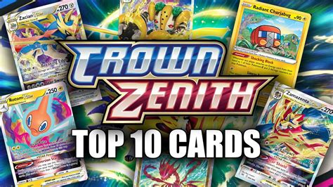 Top 10 BEST Pokemon Cards From Crown Zenith Set Review YouTube