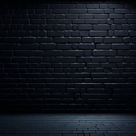 Premium Ai Image Panorama Black Brick Wall Of Dark Stone Texture And