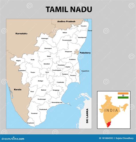 Tamil Nadu District Map With Names