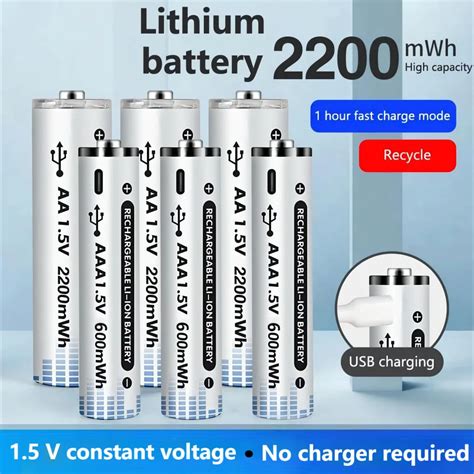 Aa Aaa Wiederauf Ladbare Lithium Batterie Mit Echten Mwh Mwh